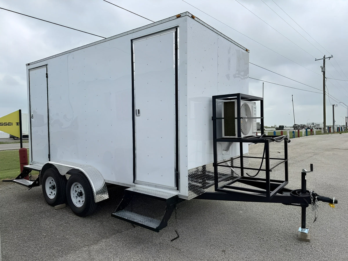 Upscale 2 Station Portable Restroom Trailer 7′ x 14′