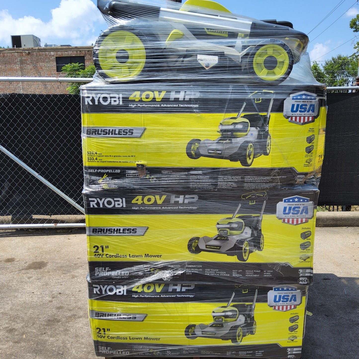 New Ryobi Lawn Mowers Pallet – 10 Units