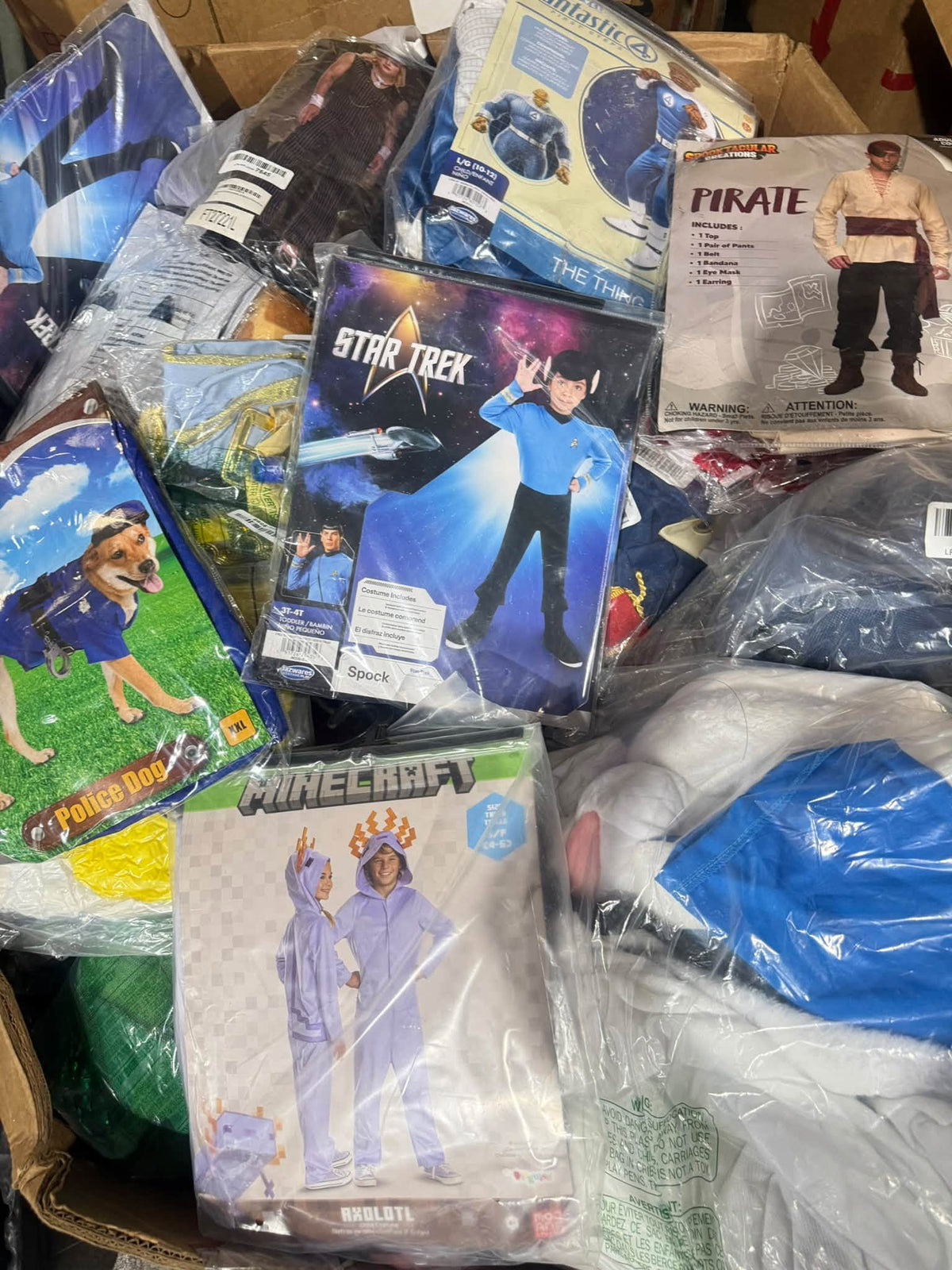 Assorted Halloween costumes Pallets